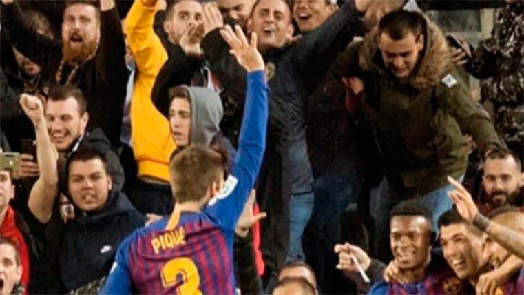 Gerard Piqué sacó la 'manita' en el Clásico