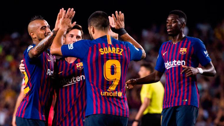 Arturo Vidal y Dembélé, protagonistas en el quinto gol