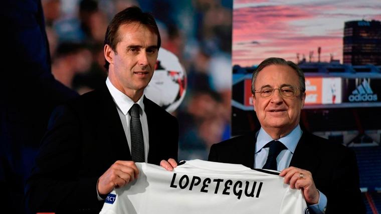 Julen Lopetegui en su presentación como nuevo técnico del Real Madrid