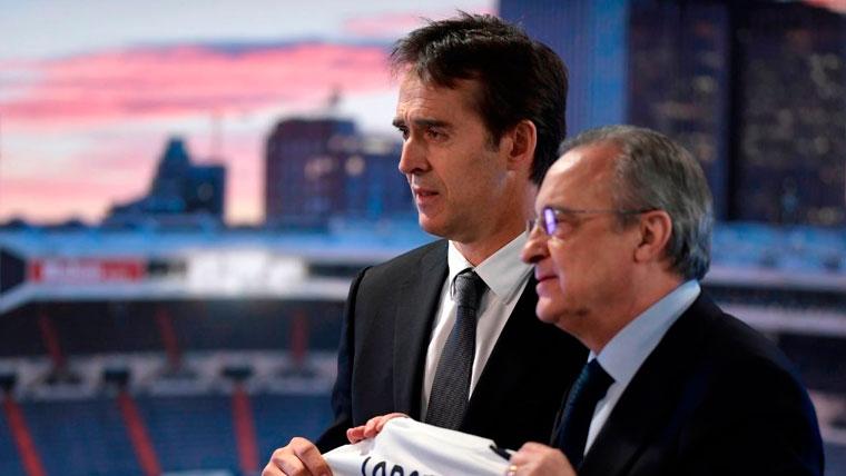 Julen Lopetegui en su presentación como nuevo técnico del Real Madrid