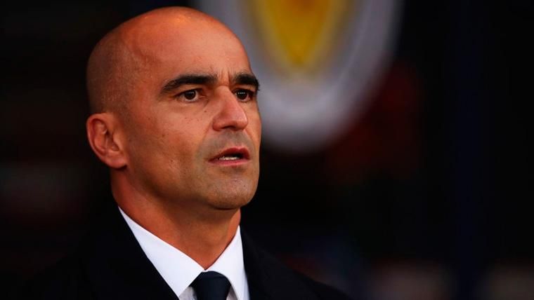Roberto Martínez in an act of the selection of Belgium