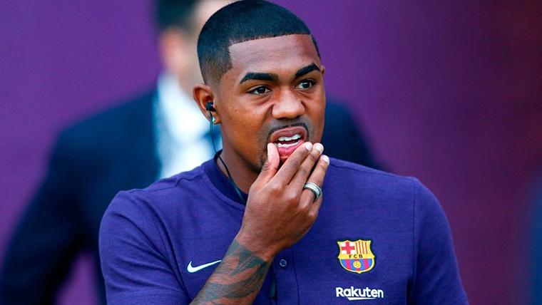 Malcom Oliveira, durante una concentración del FC Barcelona