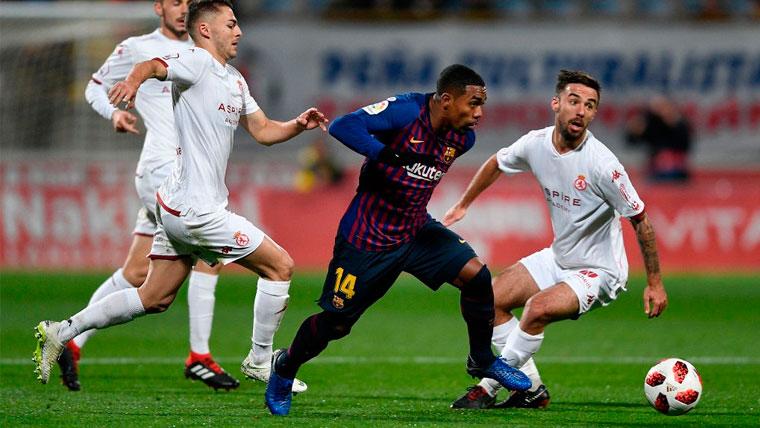 Malcom in a party with the FC Barcelona