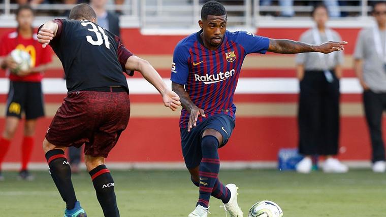 Malcom, during a party contested with the FC Barcelona in front of the AC Milan