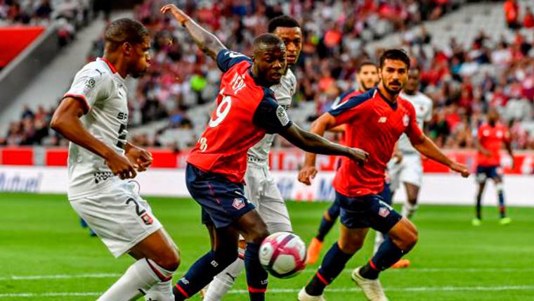 Nicolas Pépé, during a commitment with the Lille