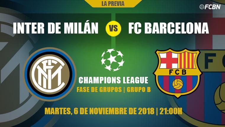 Previous of the Inter Milan-FC Barcelona of Champions League