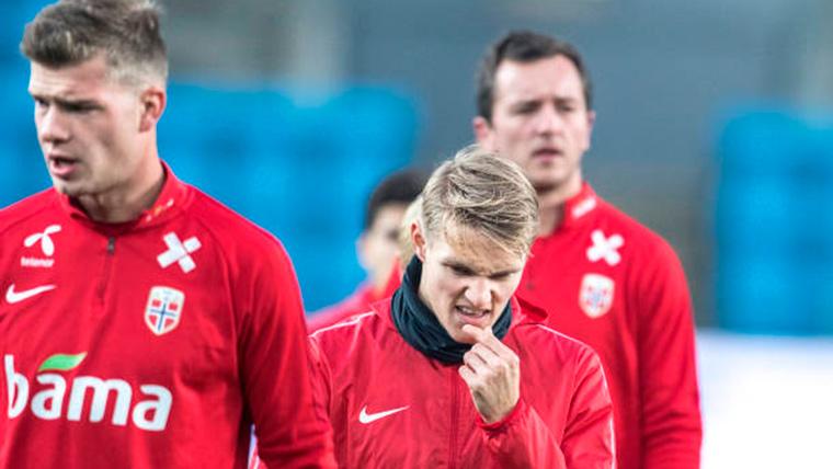 Martin Odegaard, during a session of training with the Vitesse