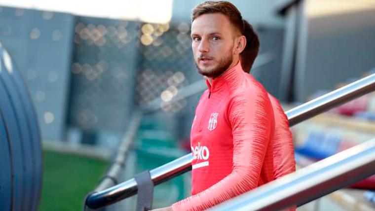 Ivan Rakitic, during a training with the FC Barcelona