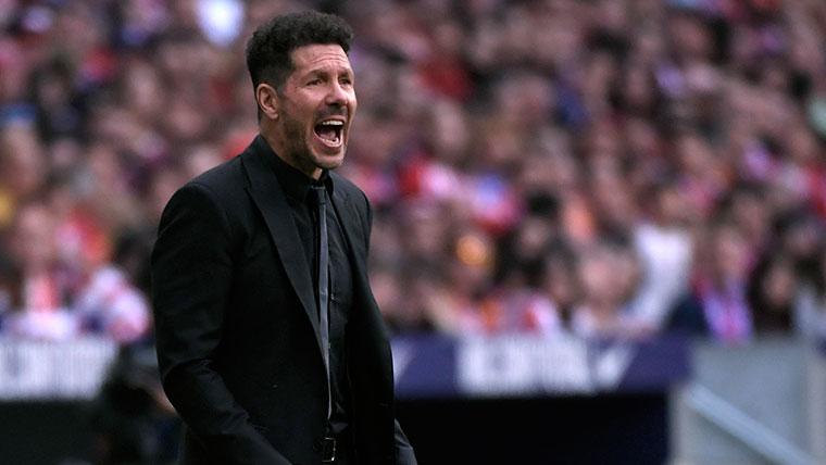Diego Pablo Simeone in a party of the Athletic of Madrid
