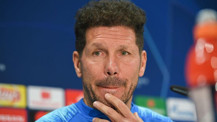 Diego Pablo Simeone, during a press conference with the Athletic of Madrid