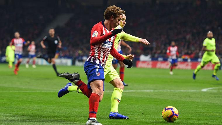 Antoine Griezmann, trying surpass to Arthur in the Athletic-Barcelona