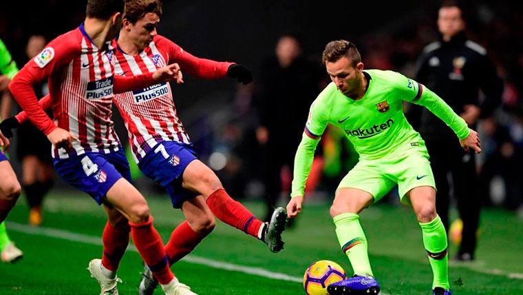 Arthur Melo played well in front of the Athletic of Madrid
