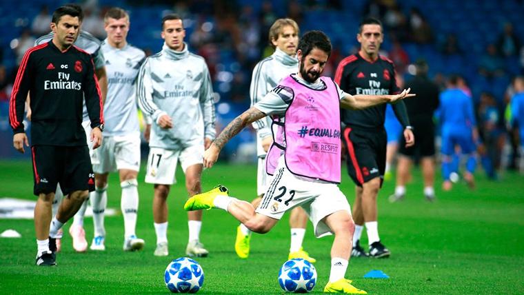 Isco Alarcón, during a warming with the Real Madrid