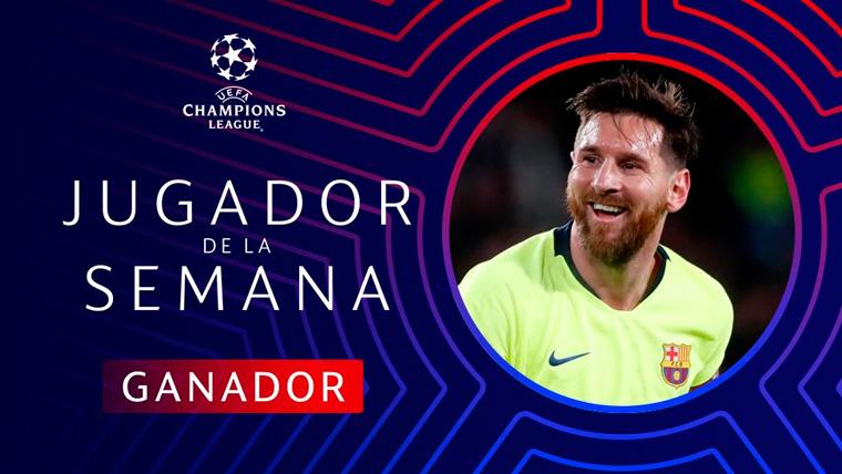 Leo Messi, better player of the week in the Champions