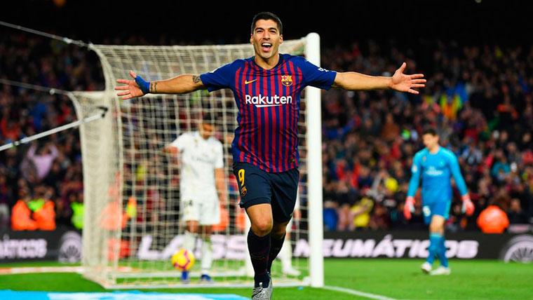 Luis Suárez, durante el último Clásico