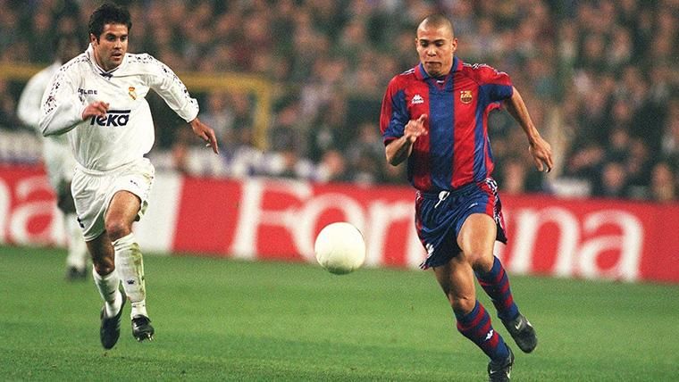 Ronaldo Nazário, during a party against the Real Madrid in 1996