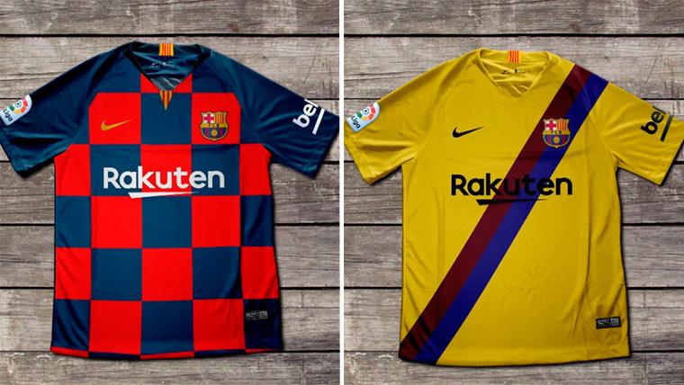 T-shirts of the first team of the FC Barcelona for the next season 2019-20