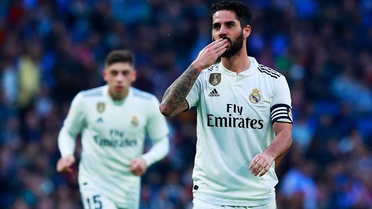 Isco Alarcón, celebrating a marked goal with the Real Madrid