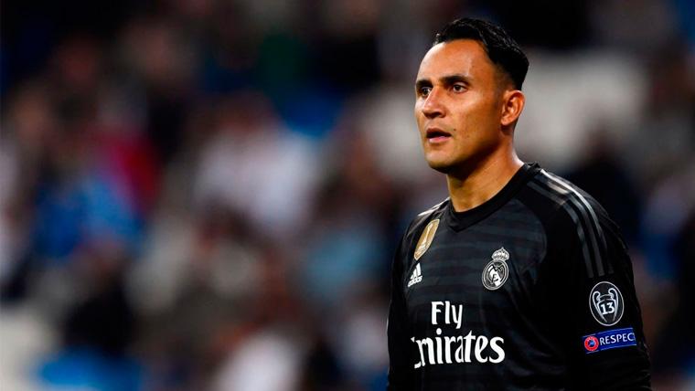 Keylor Navas In a party against the Real Madrid