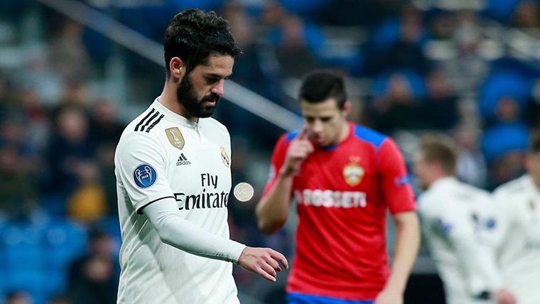Isco Alarcón, cabizbajo after a party contested with the Real Madrid