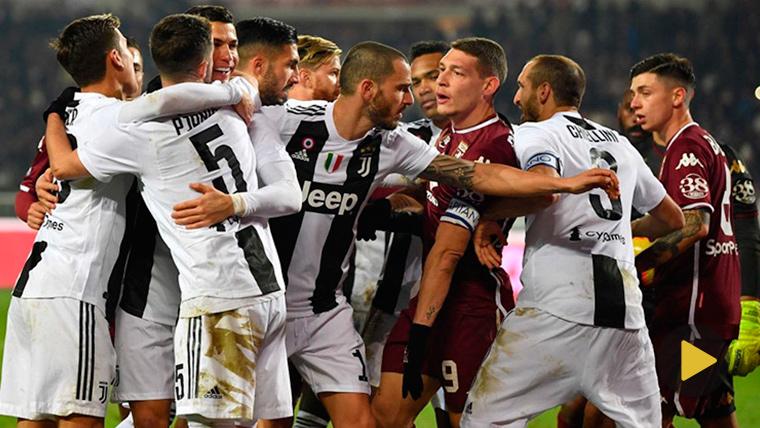 Cristiano Ronaldo causes a tángana between Torino and Juventus