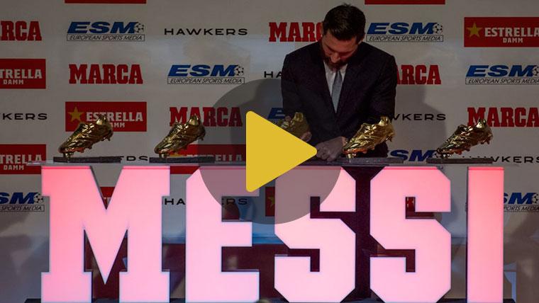 Leo Messi ganó su quinta Bota de Oro