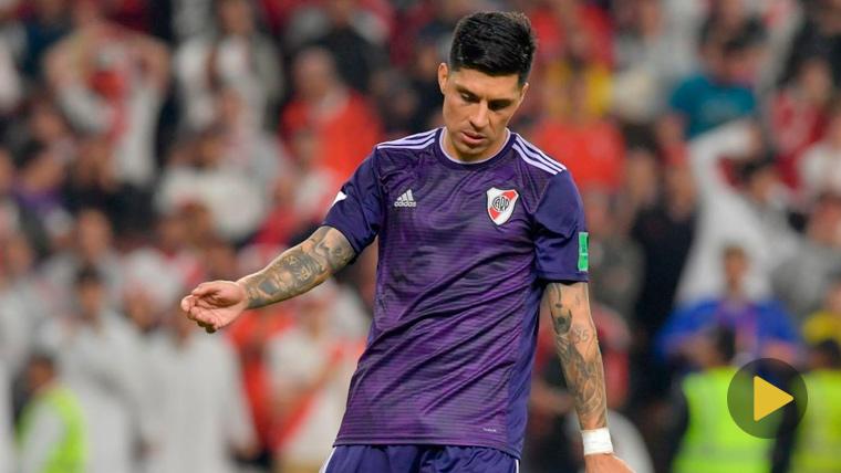 Enzo Pérez tras fallar un penalti decisivo en el River Plate-Al-Ain