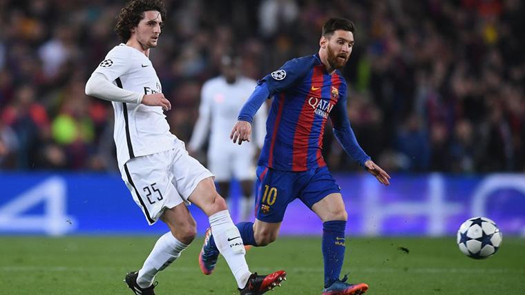 Adrien Rabiot, during a party against the FC Barcelona in Champions
