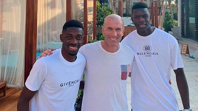 Ousmane Dembélé y Zinedine Zidane, juntos en Dubai