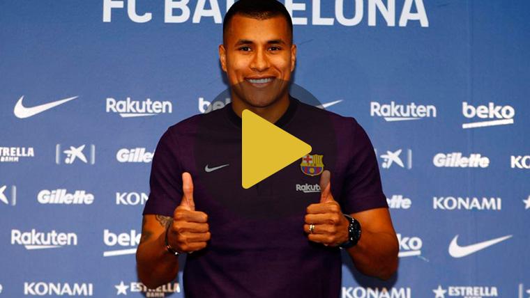 Jeison Murillo, pasando reconocimiento médico con el Barcelona