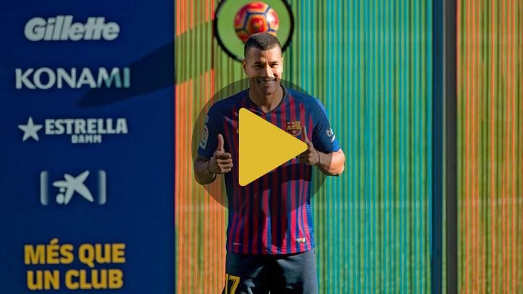 Jeison Murillo, presentado oficialmente con el FC Barcelona