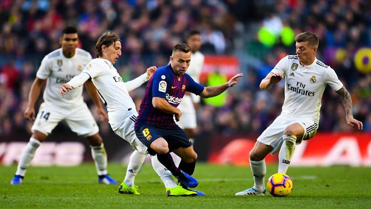 Arthur Melo, during a party against the Real Madrid in the Camp Nou
