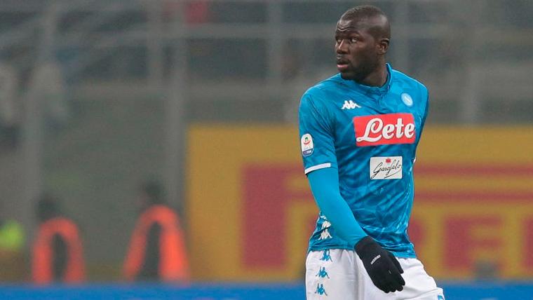 Kalidou Koulibaly en un partido del Napoli