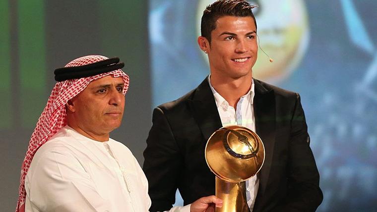 Cristiano Ronaldo, receiving the Globe Soccer Award in an image of archive