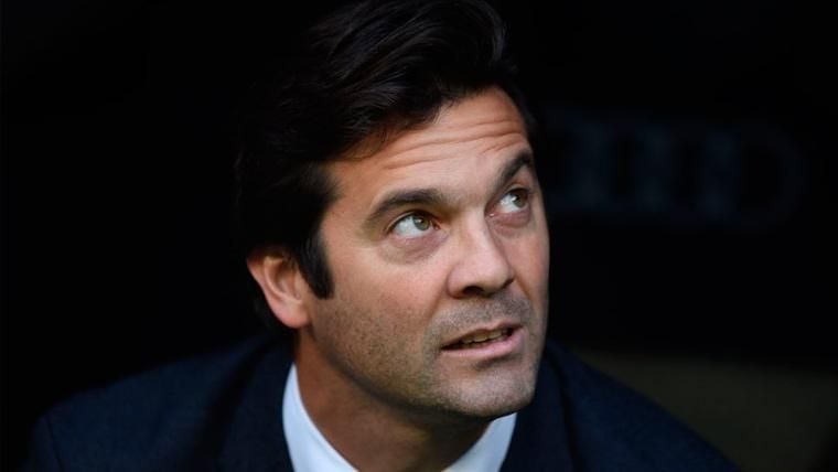 Santiago Solari en un partido del Real Madrid