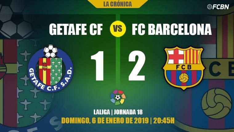 Chronicle of the Getafe-FC Barcelona of the J18 of the League Santander