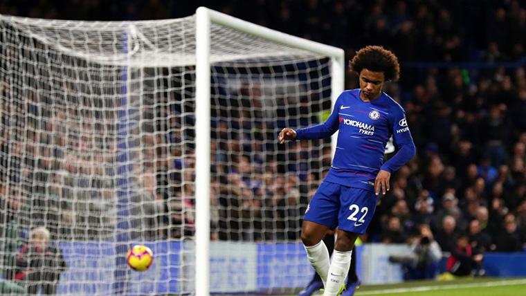 Willian Borges, after marking a goal with Chelsea