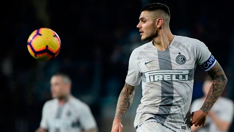 Mauro Icardi en un partido con el Inter de Milán