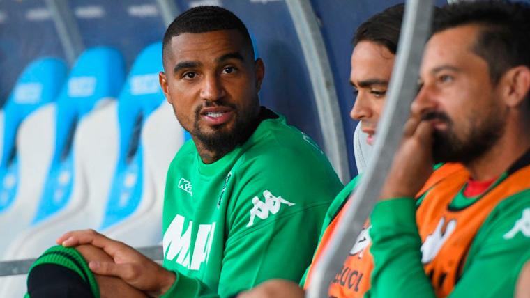 Kevin-Prince Boateng in the bench of the Sassuolo