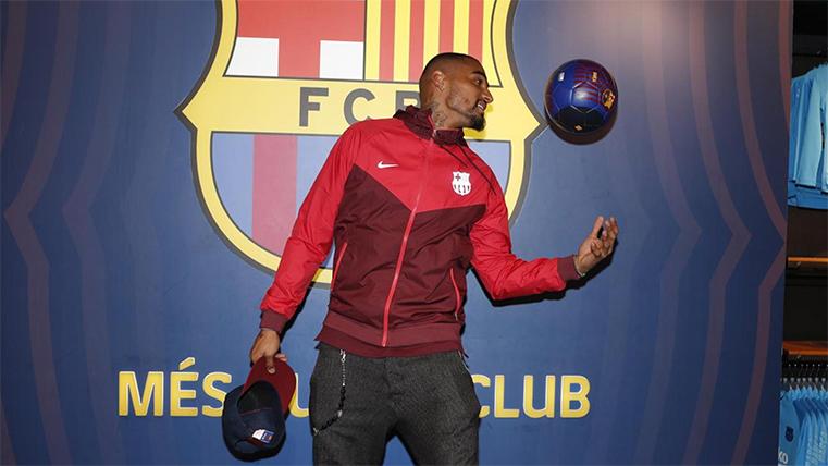 Boateng, recent signing of the Barcelona