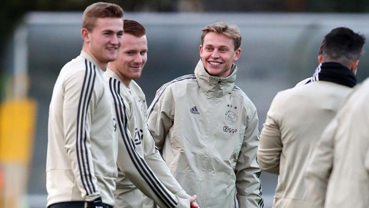 Frenkie Of Jong, during a training with the Ajax of Amsterdam