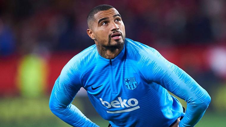 Kevin-Prince Boateng, during a warming with the FC Barcelona