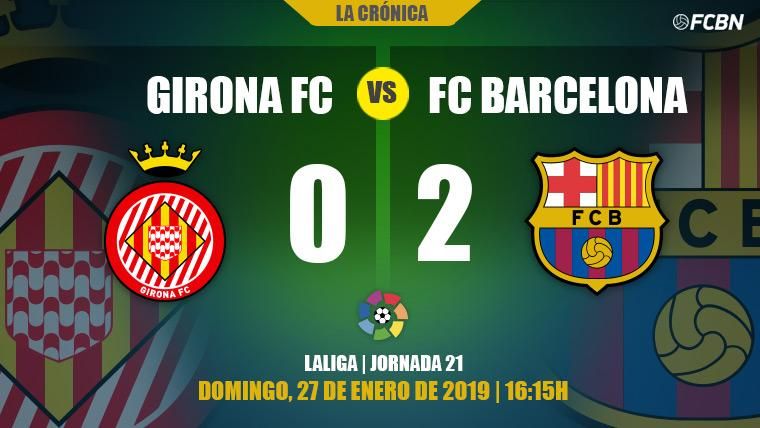 Victoria of the Barça in Montilivi by 0-2