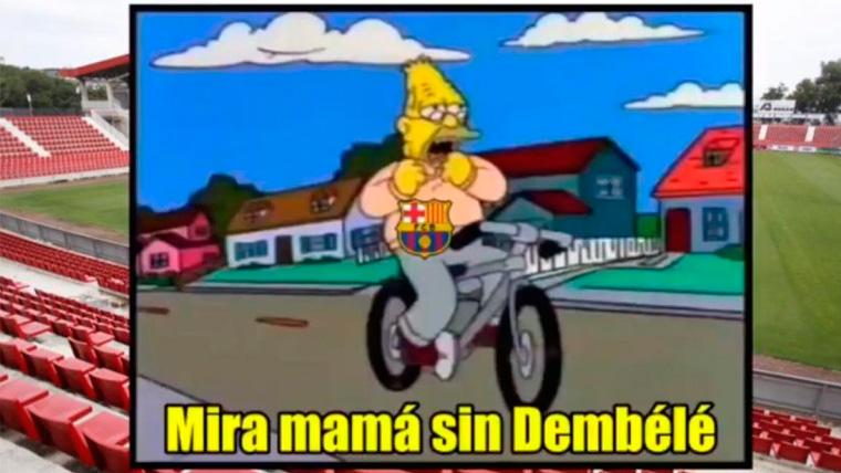 Ousmane Dembélé, protagonista de los 'memes' del Girona-Barça