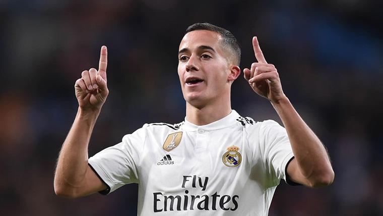Lucas Vázquez, celebrando un gol marcado contra el FC Barcelona