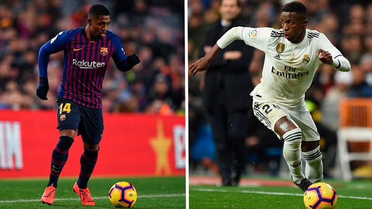 Malcom y Vinicius, cara a cara en el Clásico del Camp Nou