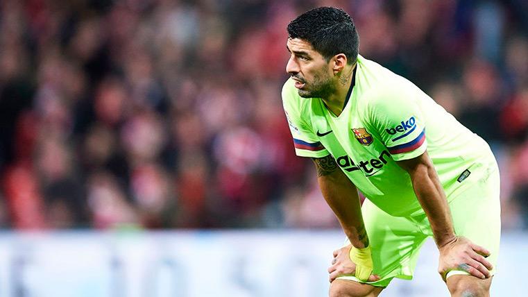 Luis Suárez in the meeting in front of the Athletic