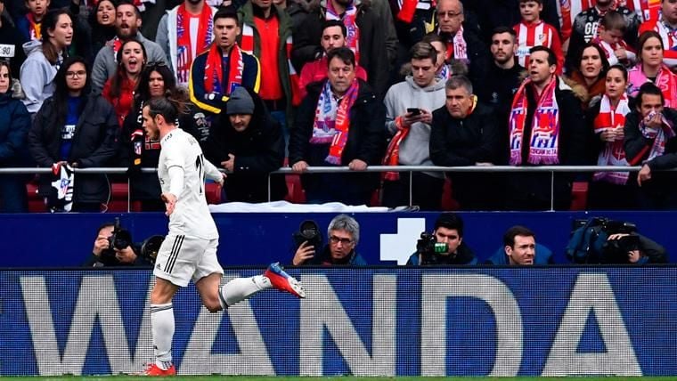 Gareth Bale celebra un gol con el Real Madrid