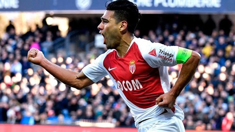 Radamel Falcao, celebrando un gol marcado con el AS Monaco