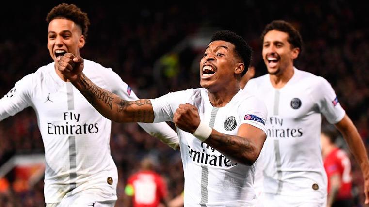 Kimpembe Celebrates his goal against the Manchester United